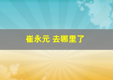 崔永元 去哪里了